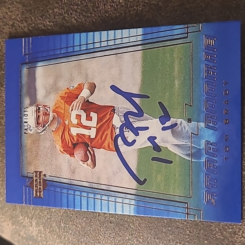 2000 UPPER DECK TOM BRADY FACSIMILE AUTO RC REPRINT